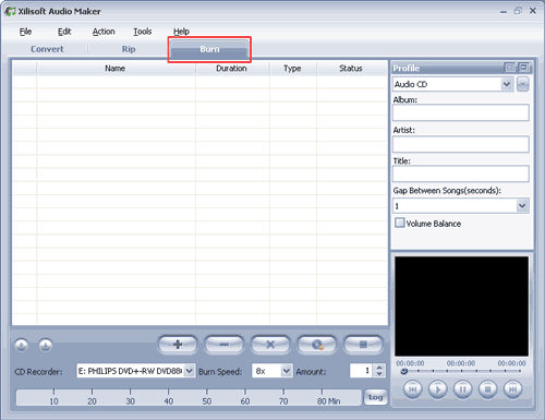 burn music CD