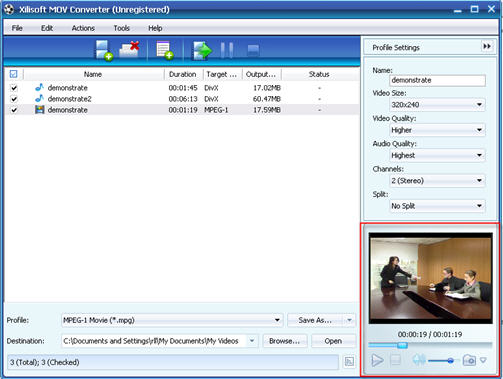 How to convert MOV