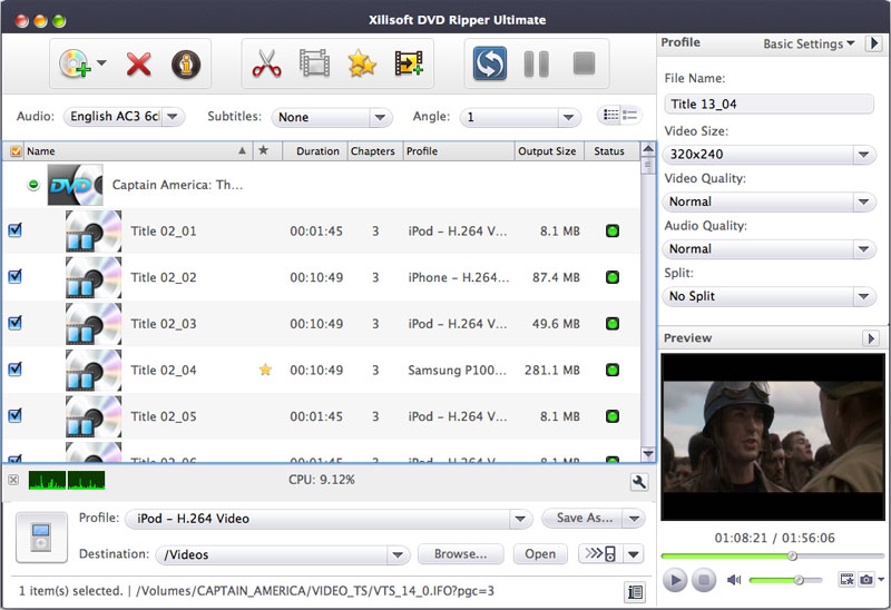 Xilisoft DVD to Video Ultimate for Mac